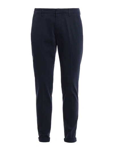 Shop Dondup Gaubert Cotton Drill Chinos In Blue