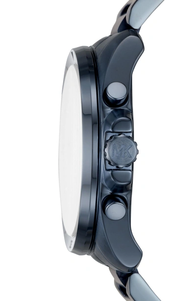Shop Michael Kors Brecken Chronograph Bracelet Watch, 44mm In Blue