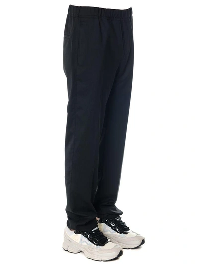 Shop Oamc Black Wool-blend Trousers