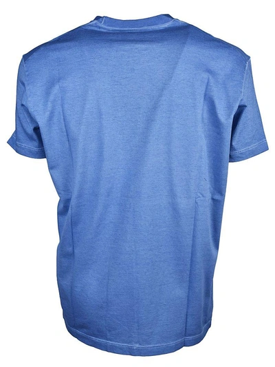 Shop Dsquared2 Logo Print T-shirt In Blu Lavato