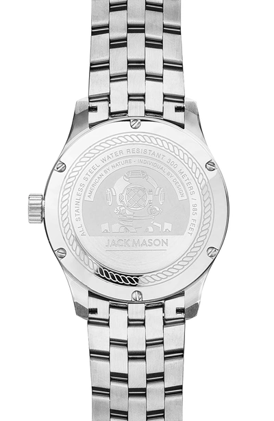 Shop Jack Mason Diving Bracelet Watch, 42mm In Navy/ Stainless Steel