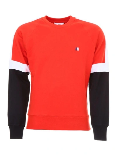 Shop Ami Alexandre Mattiussi Color Block Sweatshirt In Red