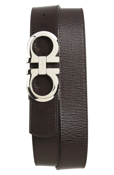 Shop Ferragamo Revival Reversible Leather Belt In Black/brown