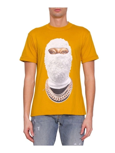 Shop Ih Nom Uh Nit Printed Face Cotton T-shirt In Giallo