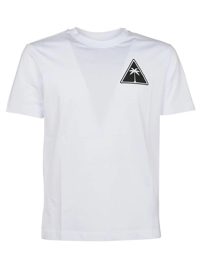 Shop Palm Angels Printed T-shirt In White Black