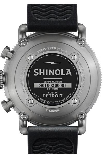 Shop Shinola 'the Black Blizzard' Chronograph Interchangeable Strap Watch, 48mm (limited Edition) In Silver/ Black