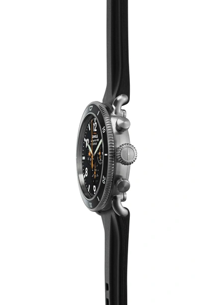 Shop Shinola 'the Black Blizzard' Chronograph Interchangeable Strap Watch, 48mm (limited Edition) In Silver/ Black