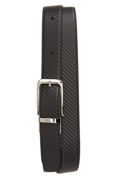 Shop Dunhill Twist Round Chass Reversible Leather Belt In Black