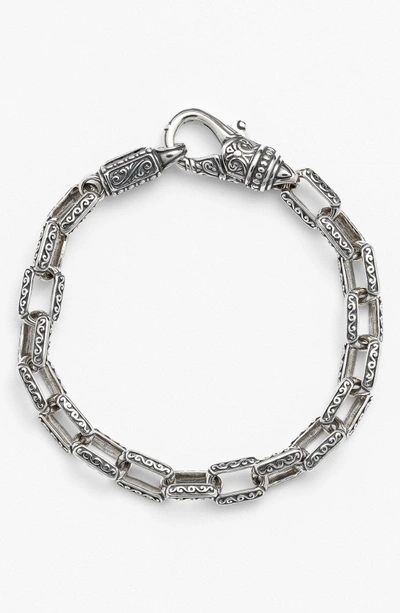 Shop Konstantino 'classics' Etched Link Bracelet In Silver
