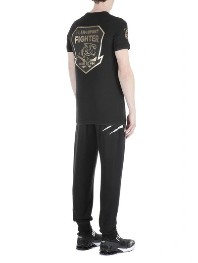 Shop Philipp Plein Cotton T-shirt In Black - Gold