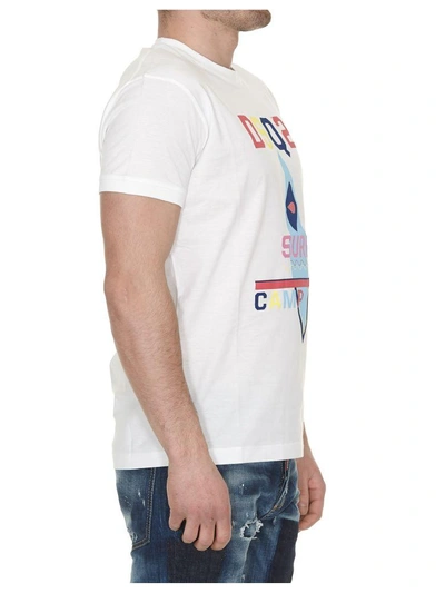 Shop Dsquared2 Surf Print T-shirt In White