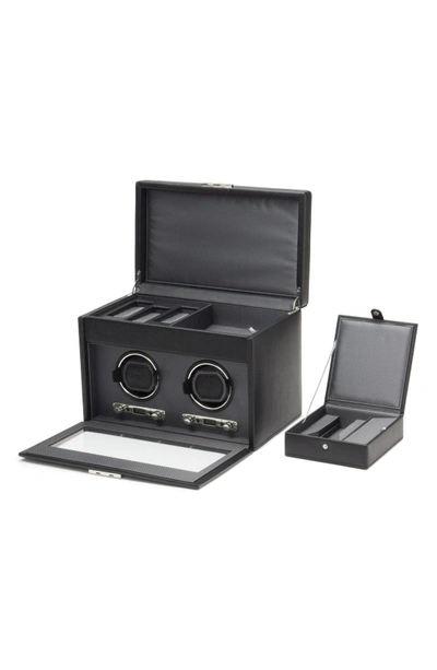 Shop Wolf Viceroy Double Watch Winder & Storage Space - Black