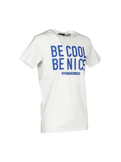 Shop Dsquared2 D Squared T-shirt In White-blue
