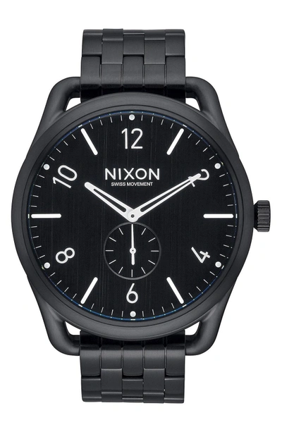 Shop Nixon 'c45' Bracelet Watch, 45mm In Black/ Black