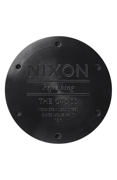 Shop Nixon 'c45' Bracelet Watch, 45mm In Black/ Black