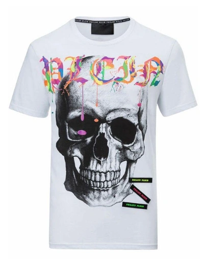 Shop Philipp Plein Airplanes T-shirt In White