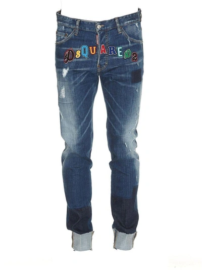 Shop Dsquared2 Cool Guy Jeans In Navy
