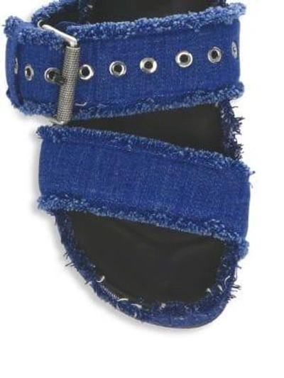 Shop Rag & Bone Evin Denim Flatform Sandals In Blue Denim