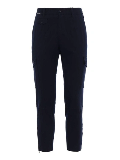 Shop Dolce & Gabbana Cargo Trousers In Blue