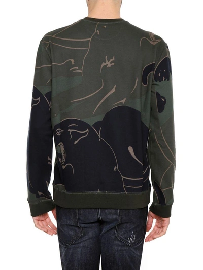 Shop Valentino Jersey Sweatshirt In Pantera Army