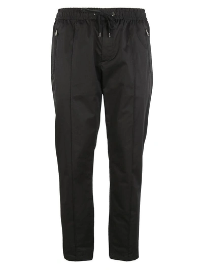 Shop Dolce & Gabbana Straight Leg Track Pants In Black