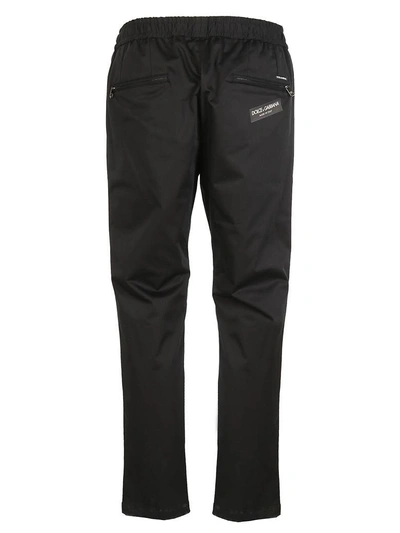 Shop Dolce & Gabbana Straight Leg Track Pants In Black