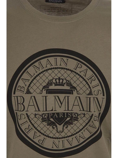 Shop Balmain Paris T-shirt In Khaki