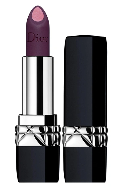 Shop Dior Double Rouge Matte Metal Colour & Couture Contour Lipstick In 992 Poison Purple