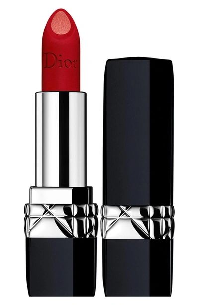 Shop Dior Double Rouge Matte Metal Colour & Couture Contour Lipstick - 999 Matte Metal