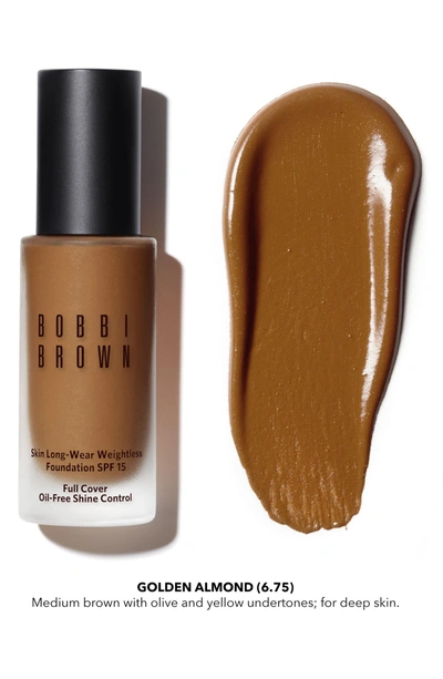 Shop Bobbi Brown Skin Long-wear Weightless Foundation Spf 15 - 6.75 Golden Almond