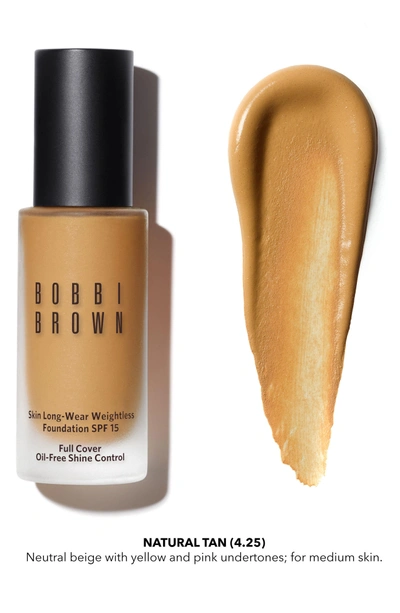 Shop Bobbi Brown Skin Long-wear Weightless Foundation Spf 15 - 4.25 Natural Tan