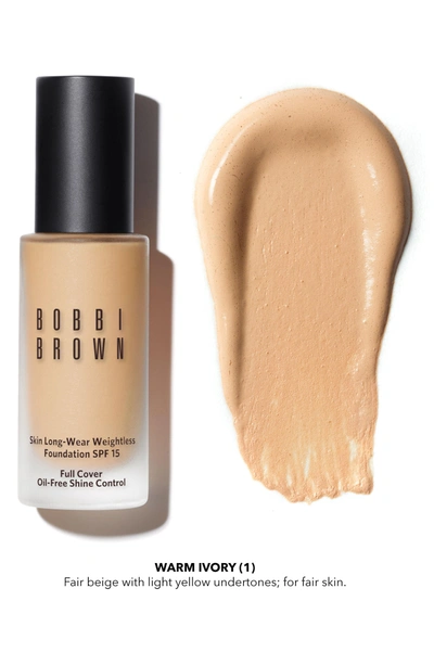 Shop Bobbi Brown Skin Long-wear Weightless Foundation Spf 15 - 1 Warm Ivory