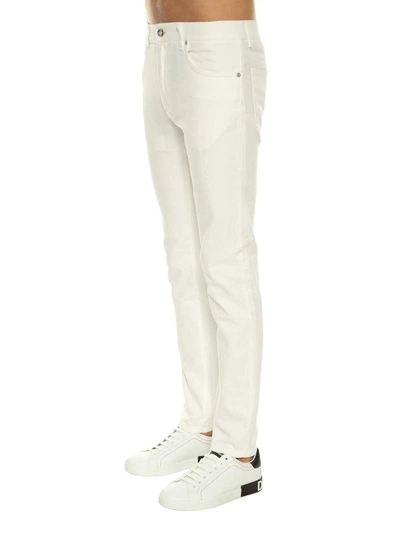 Shop Dolce & Gabbana White Jeans In Bianco