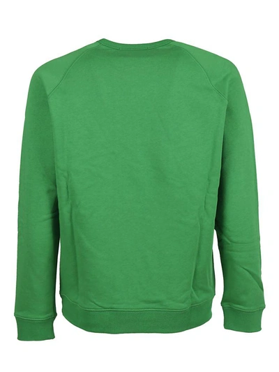 Shop Msgm Logo Sweatshirt In Green