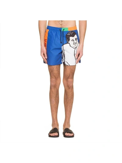 Shop Jw Anderson Baseball Card Swimshorts In Multicolor