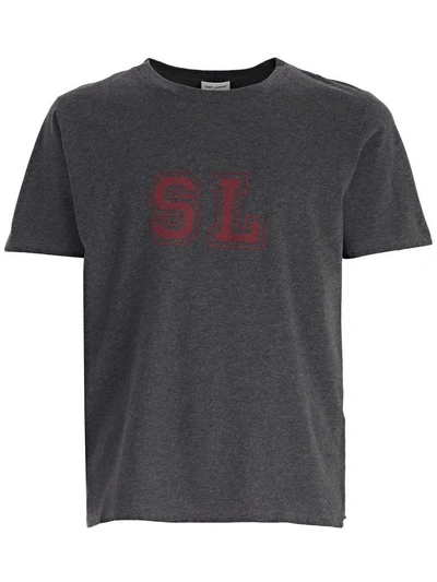 Shop Saint Laurent Top In Grey