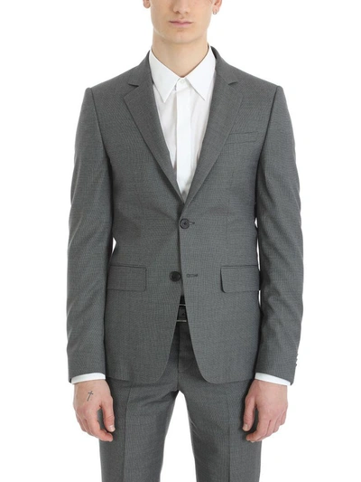 Shop Givenchy Gray Two-button Suit In Cotton In Grey