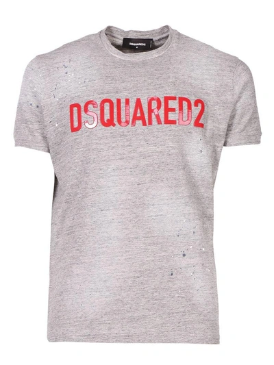 Shop Dsquared2 T-shirt In Grey Melange
