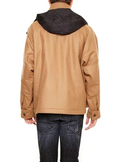 Shop Marni Wool Cloth Jacket In Camel|beige