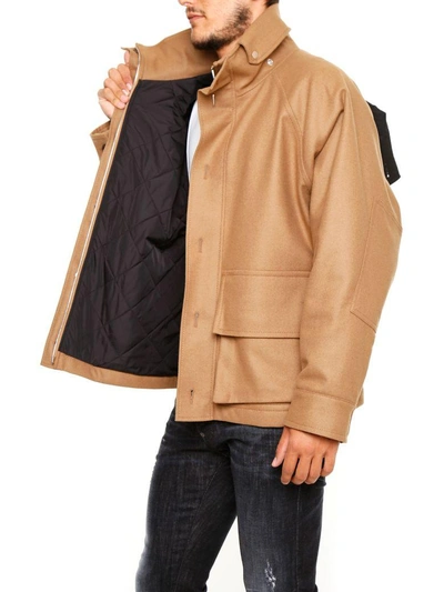 Shop Marni Wool Cloth Jacket In Camel|beige
