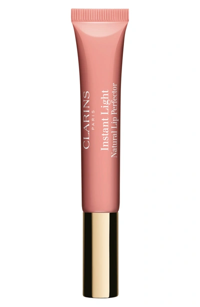 Shop Clarins Natural Lip Perfector Lip Gloss In Petal Shimmer 04