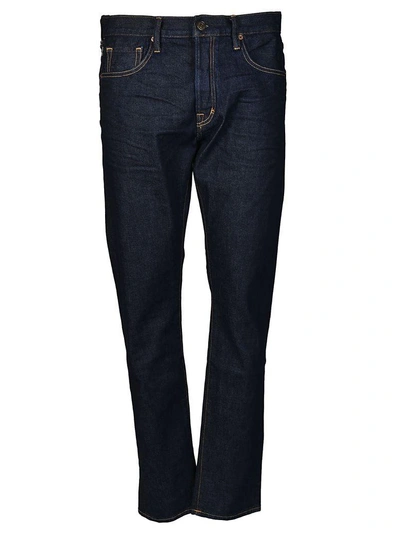 Shop Tom Ford Straight Leg Jeans In Blue