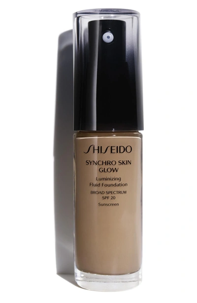 Shop Shiseido Synchro Skin Glow Luminizing Fluid Foundation Broad Spectrum Spf 30 - N5