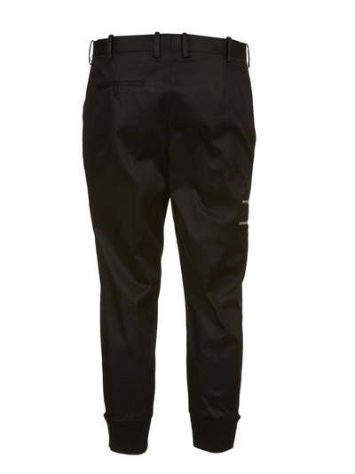 Shop Neil Barrett Cropped Trousers In Nero