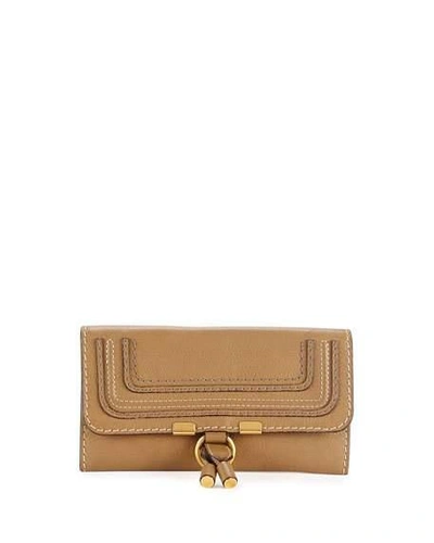 Shop Chloé Marcie Continental Flap Wallet, Brown