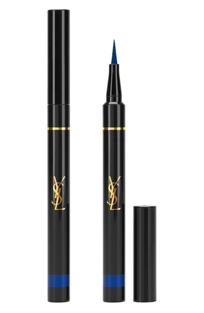 Shop Saint Laurent Eyeliner Effet Faux Cils Bold Felt Tip Eyeliner Pen In 03 Deep Blue