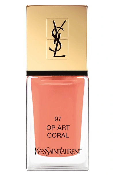 Shop Saint Laurent 'la Laque Couture' Nail Lacquer - 97 Op Art Coral