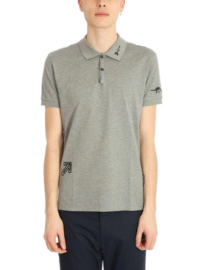 Shop Lanvin Grey Cotton Polo