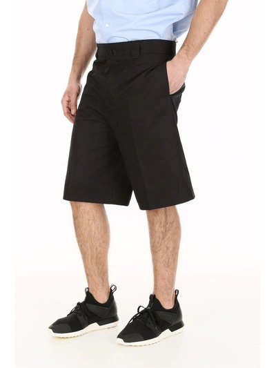 Shop Lanvin Chino Bermuda Shorts In Black (black)
