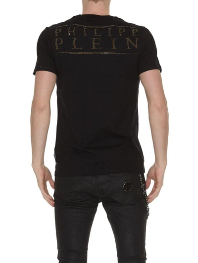 Shop Philipp Plein Ghost-s T-shirt In Black-gold